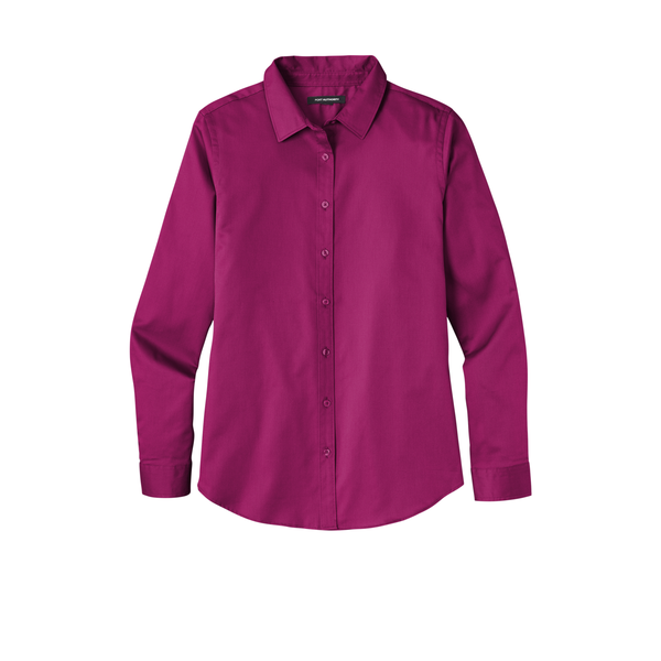 Port Authority® Long Sleeve SuperPro™ React™ Twill Ladies' Shirt