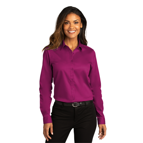 Port Authority® Long Sleeve SuperPro™ React™ Twill Ladies' Shirt