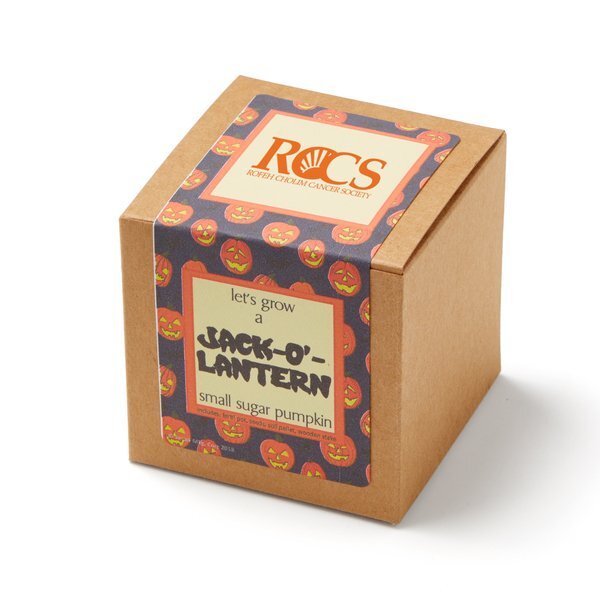 Small Sugar Pumpkin Growables Planter in Kraft Gift Box w/ Label