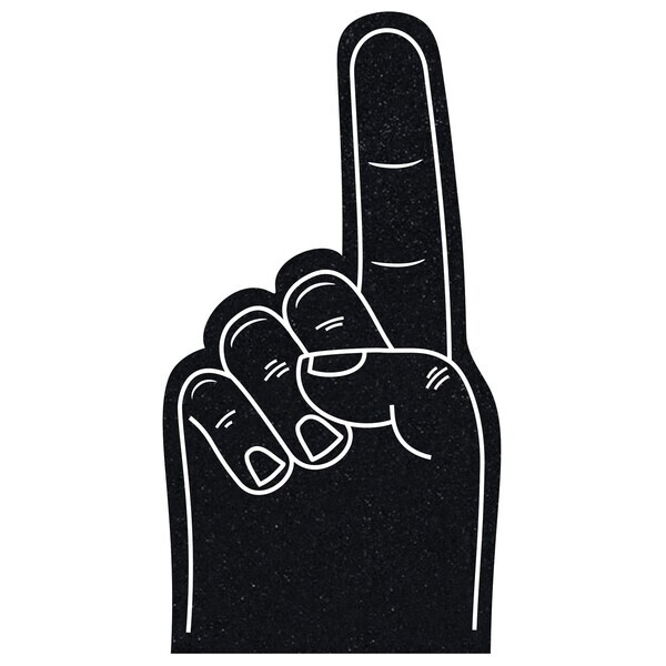 Foam Finger #1 Hand Mitt, 12"