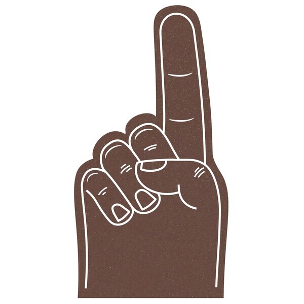 Foam Finger #1 Hand Mitt, 12"