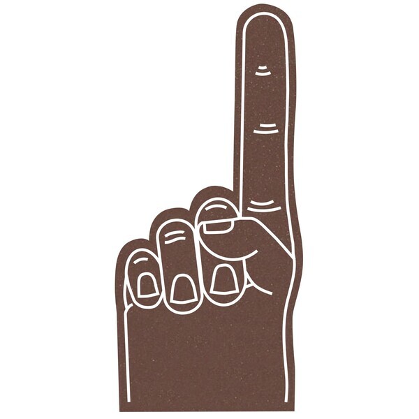 Foam Finger #1 Hand Mitt, 16"