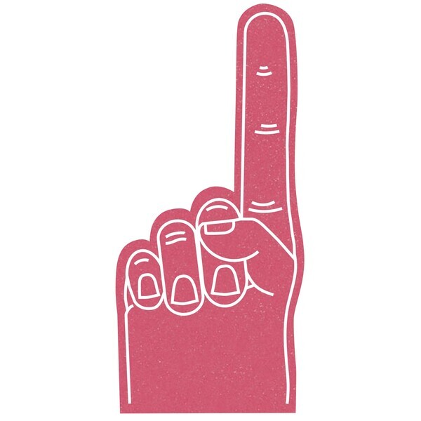 Foam Finger #1 Hand Mitt, 16"