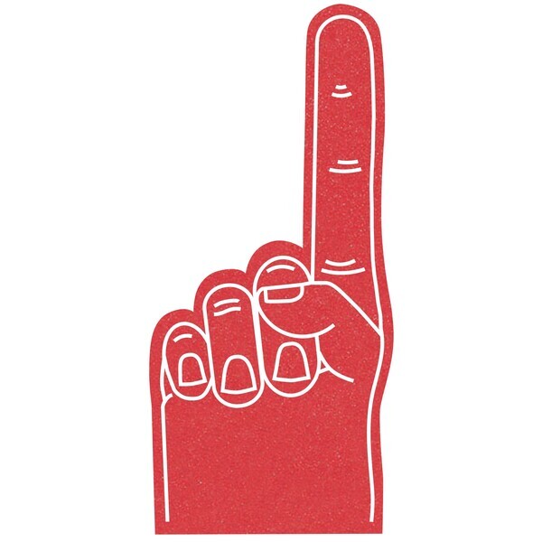 Foam Finger #1 Hand Mitt, 16"