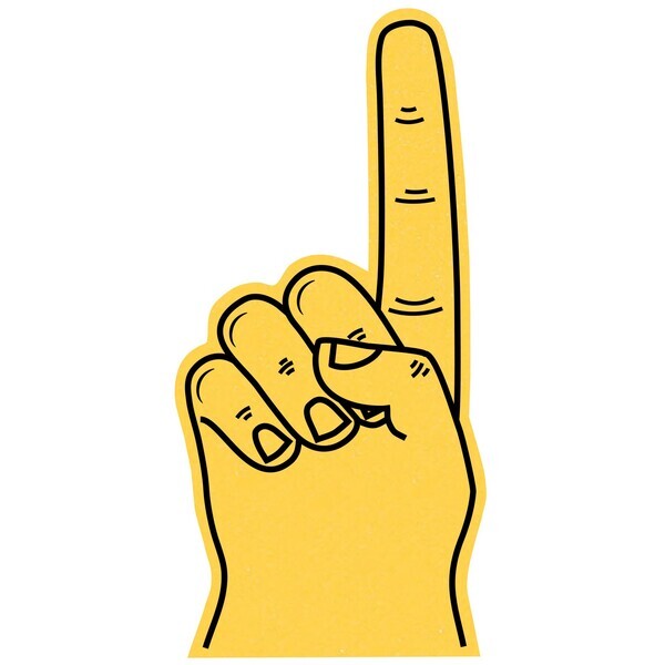 Foam Finger #1 Hand Mitt, 18"