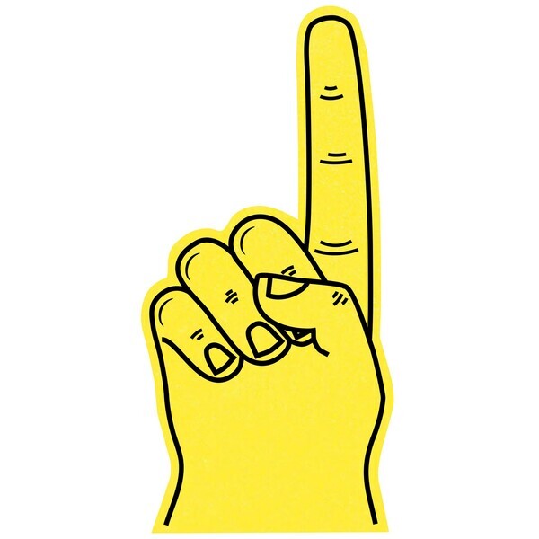 Foam Finger #1 Hand Mitt, 18"