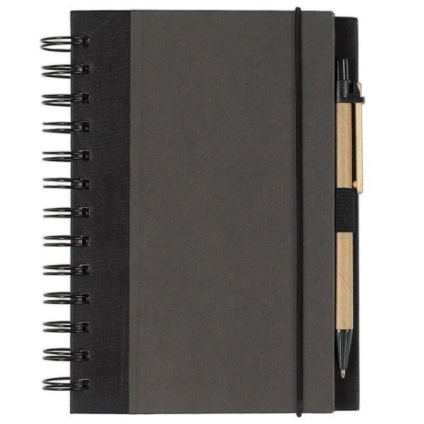 Eco-Friendly Spiral Notebook & Pen, 5-1/2" x 7"