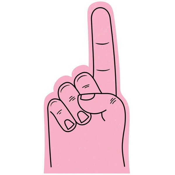 Foam Finger #1 Hand Mitt, 14"