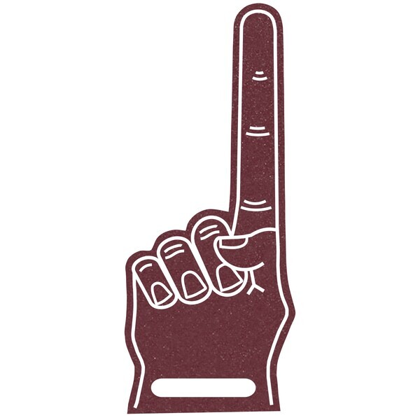 Foam Finger #1 Hand w/ Handle, 17"