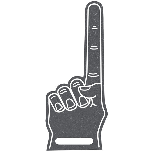 Foam Finger #1 Hand w/ Handle, 17"