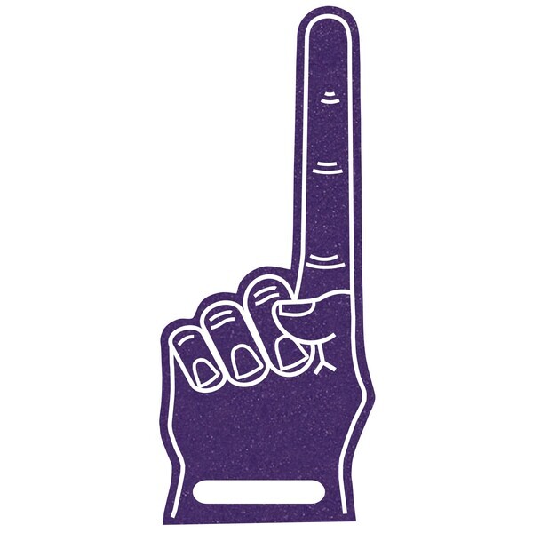 Foam Finger #1 Hand w/ Handle, 17"