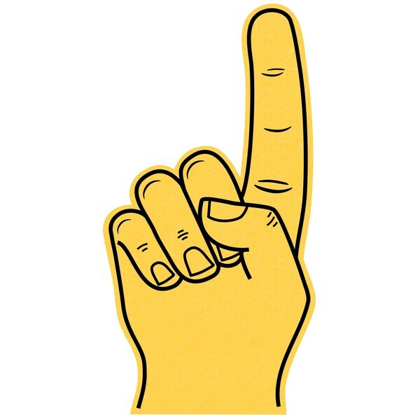 Foam Finger #1 Hand Mitt, 22"