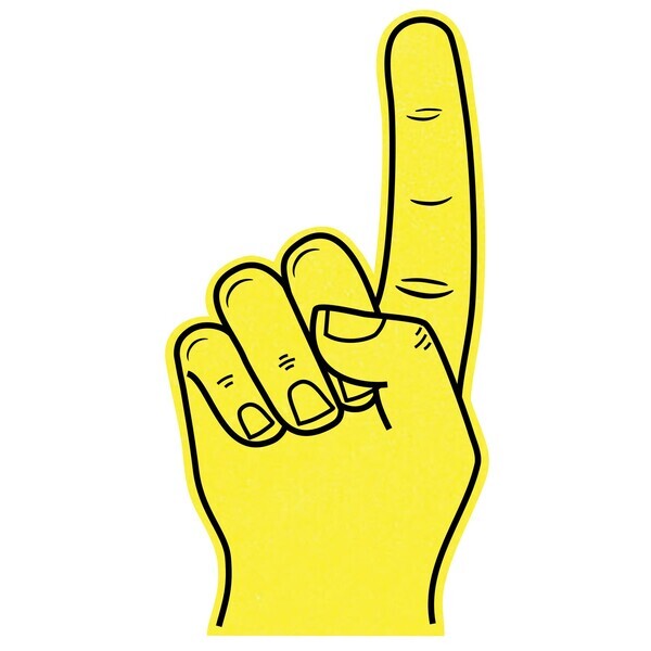 Foam Finger #1 Hand Mitt, 22"