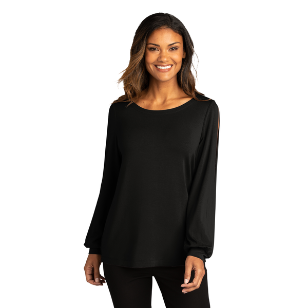 Port Authority® Luxe Knit Jewel Neck Ladies' Top