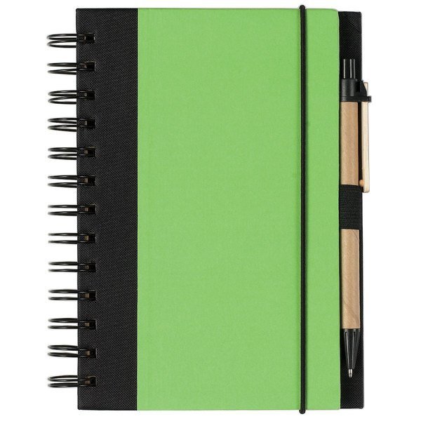 Eco-Friendly Spiral Notebook & Pen, 5-1/2" x 7"