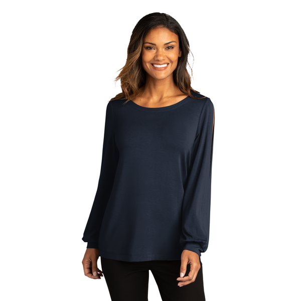 Port Authority® Luxe Knit Jewel Neck Ladies' Top