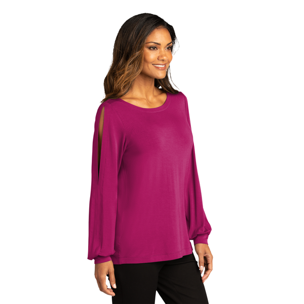 Port Authority® Luxe Knit Jewel Neck Ladies' Top