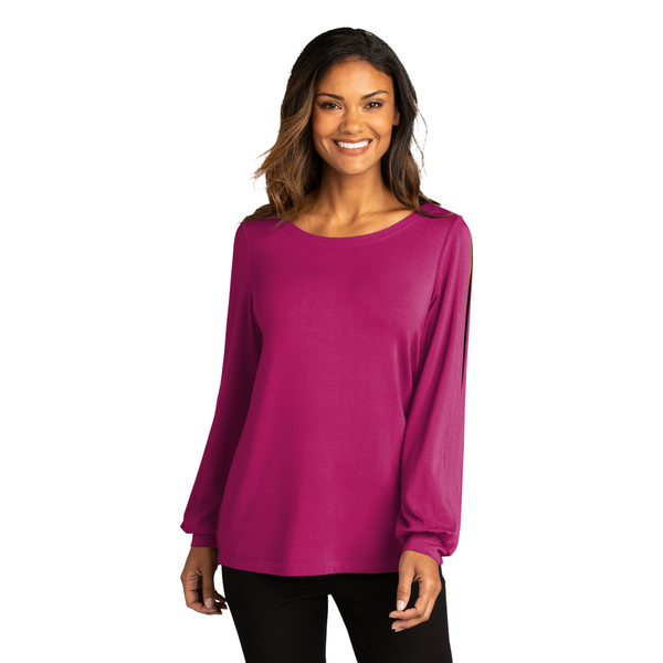 Port Authority® Luxe Knit Jewel Neck Ladies' Top
