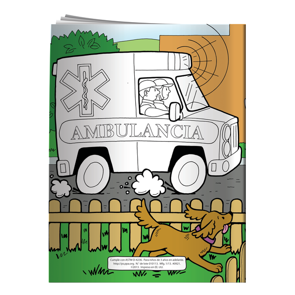 EMT's & Emergencies Coloring & Activity Book - Spanish Version