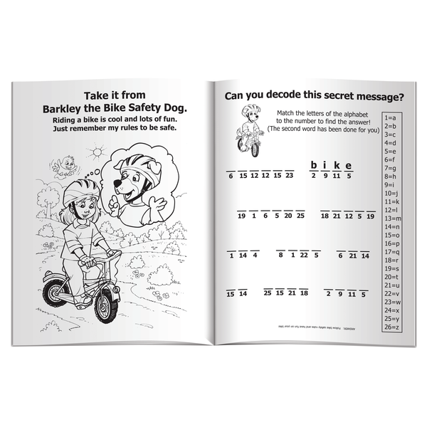 Barkley Teaches Bicycle Safety Coloring & Activity Book