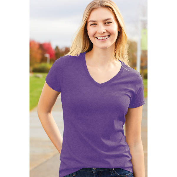 Port & Company® Tri-Blend V-Neck Ladies' Tee