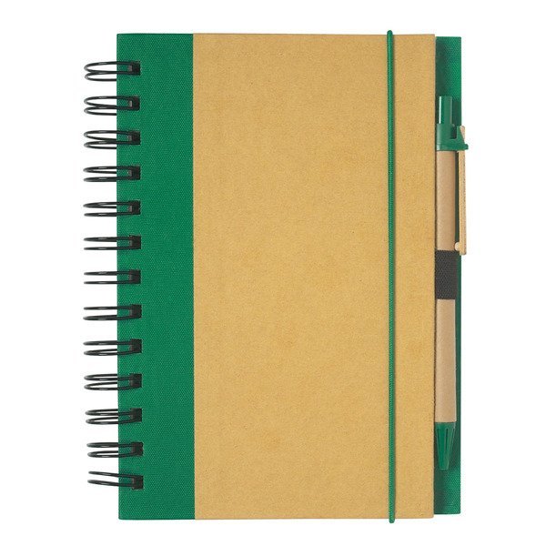 Eco-Friendly Spiral Notebook & Pen, 5-1/2" x 7"