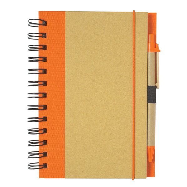 Eco-Friendly Spiral Notebook & Pen, 5-1/2" x 7"