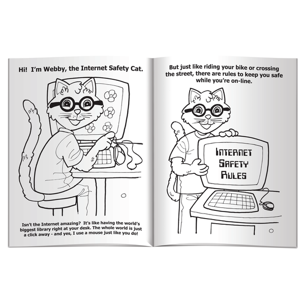 Webby the Internet Safety Cat Coloring & Activity Book