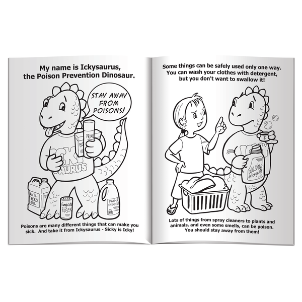 The Poison Prevention Dinosaur Coloring & Activity Book