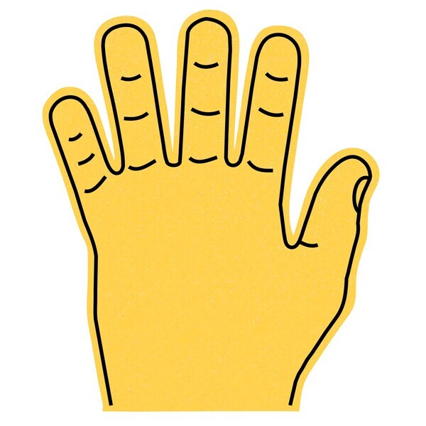 Foam High 5 Hand Mitt, 15"