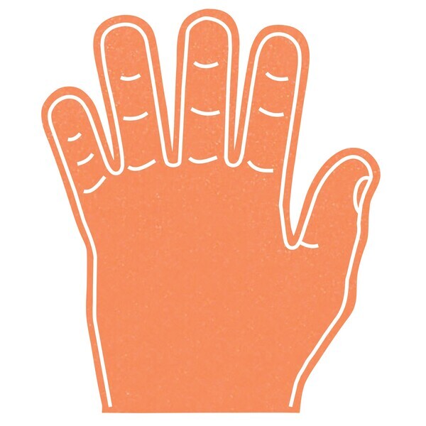 Foam High 5 Hand Mitt, 15"