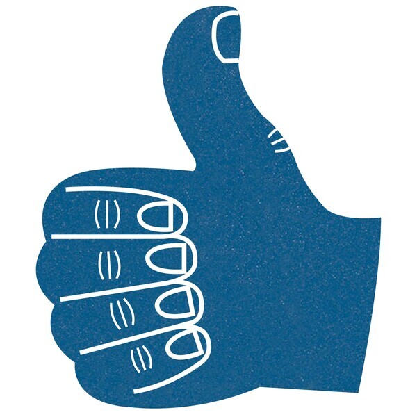 Foam Thumbs Up Hand Mitt, 15"
