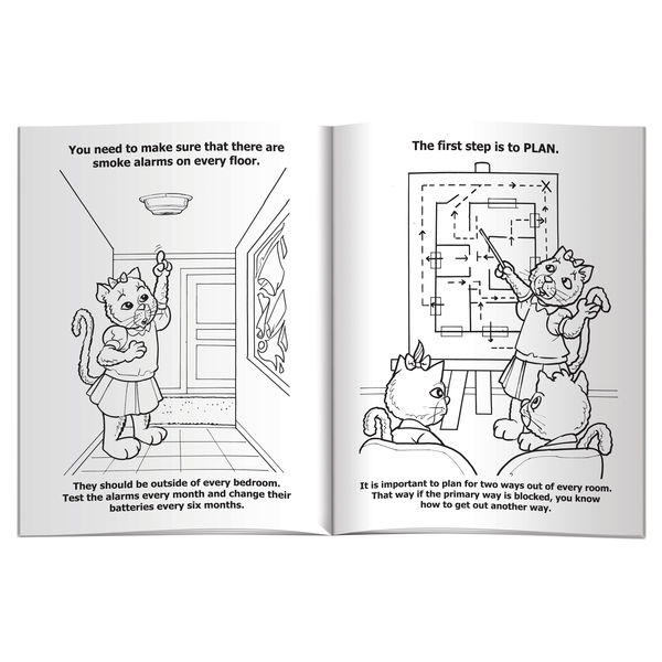 Escaping Fire Danger Coloring & Activity Book