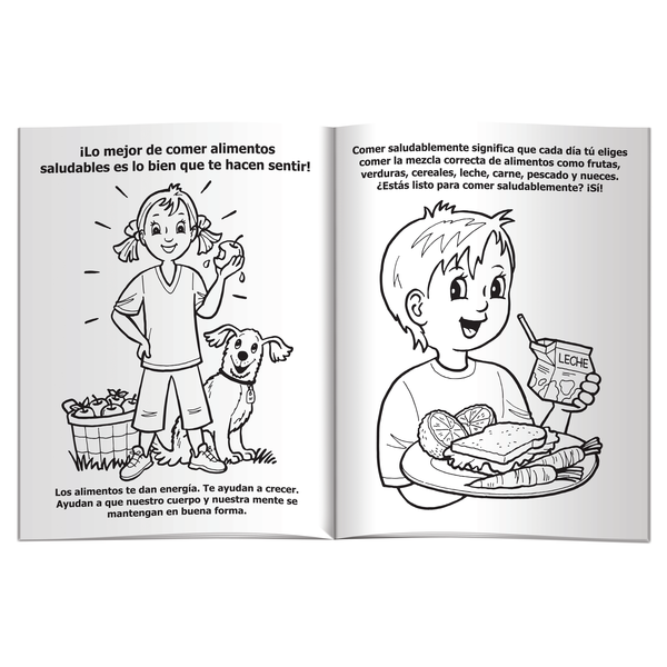 Feel Good Eat Healthy Coloring & Activity Book - Spanish Version