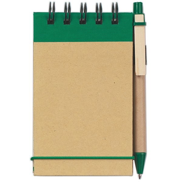 Eco-Friendly Spiral Jotter & Pen, 3" x 5"
