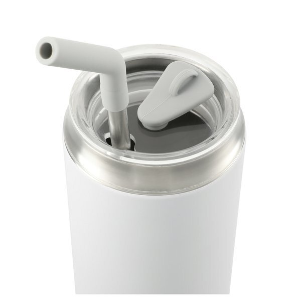 Marka Copper Vacuum Insulated Tumbler w/ Stainless Steel Straw, 20oz.