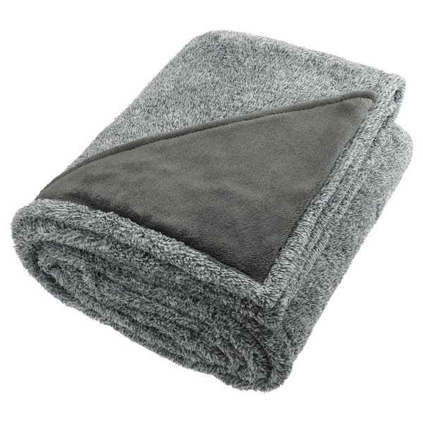 Heathered Fuzzy Fleece Blanket, 50" x 60"