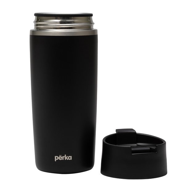 Perka® Macchiato Double Wall Coffee/Tea Press Tumbler, 12oz.