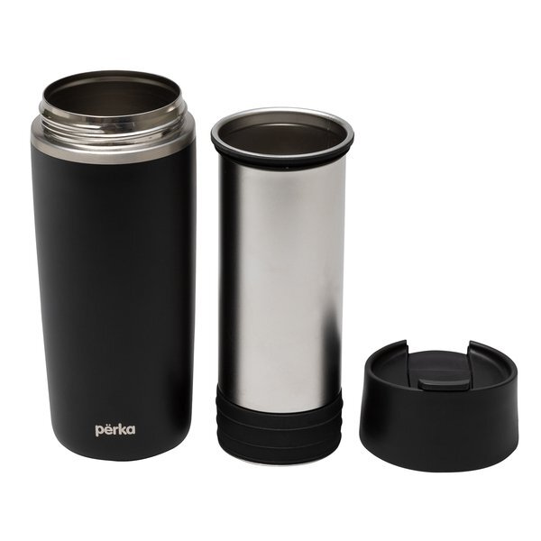Perka® Macchiato Double Wall Coffee/Tea Press Tumbler, 12oz.