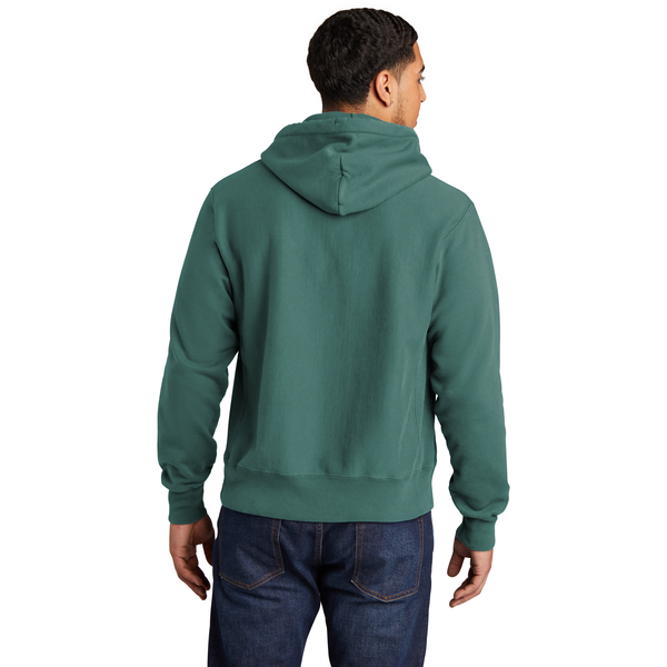 Champion® Reverse Weave® Cotton/Poly Fleece Garment-Dyed Men's Hooded Sweatshirt
