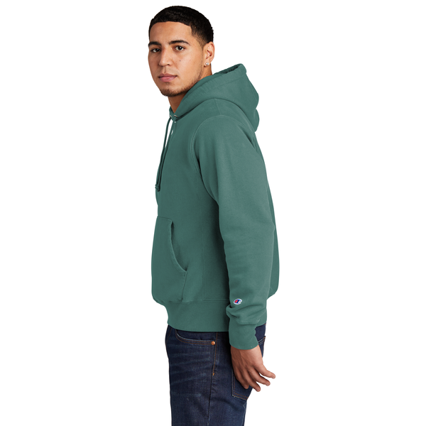 Champion® Reverse Weave® Cotton/Poly Fleece Garment-Dyed Men's Hooded Sweatshirt