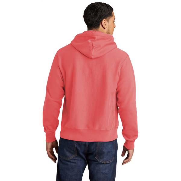 Champion® Reverse Weave® Cotton/Poly Fleece Garment-Dyed Men's Hooded Sweatshirt