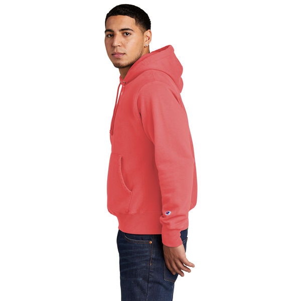 Champion® Reverse Weave® Cotton/Poly Fleece Garment-Dyed Men's Hooded Sweatshirt