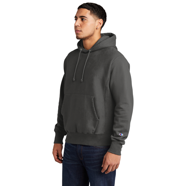 Champion® Reverse Weave® Cotton/Poly Fleece Garment-Dyed Men's Hooded Sweatshirt