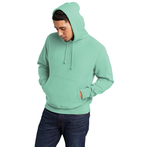 Champion® Reverse Weave® Cotton/Poly Fleece Garment-Dyed Men's Hooded Sweatshirt
