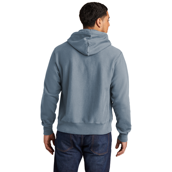 Champion® Reverse Weave® Cotton/Poly Fleece Garment-Dyed Men's Hooded Sweatshirt
