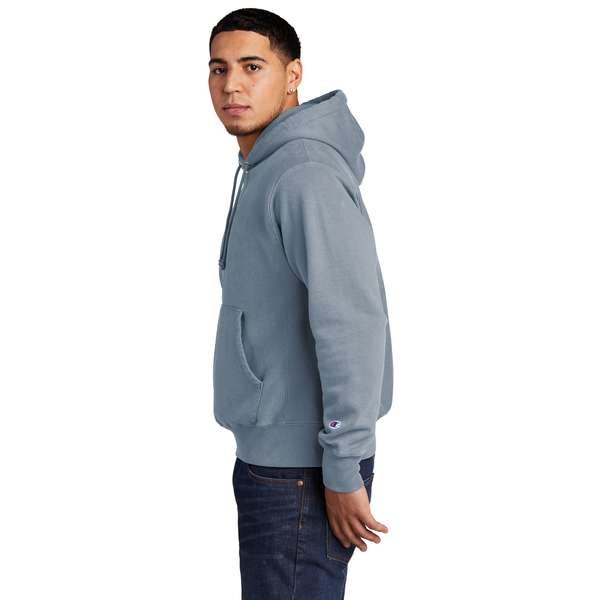 Champion® Reverse Weave® Cotton/Poly Fleece Garment-Dyed Men's Hooded Sweatshirt