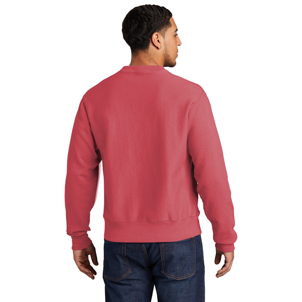 Champion® Reverse Weave® Cotton/Poly Fleece Garment-Dyed Men's Crewneck Sweatshirt