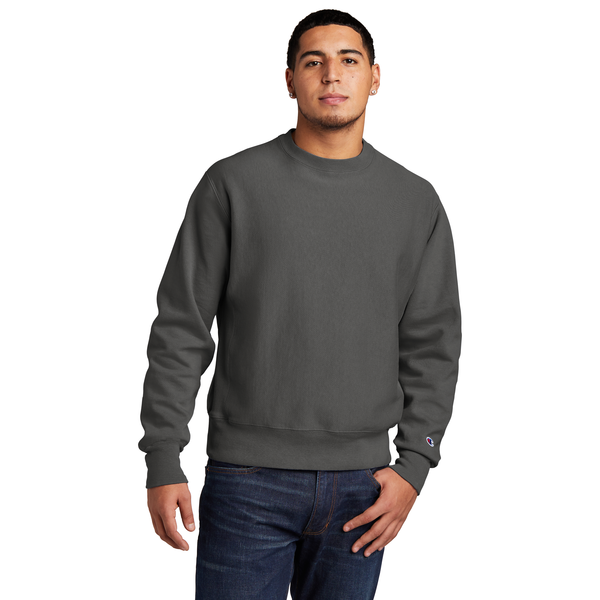 Champion® Reverse Weave® Cotton/Poly Fleece Garment-Dyed Men's Crewneck Sweatshirt