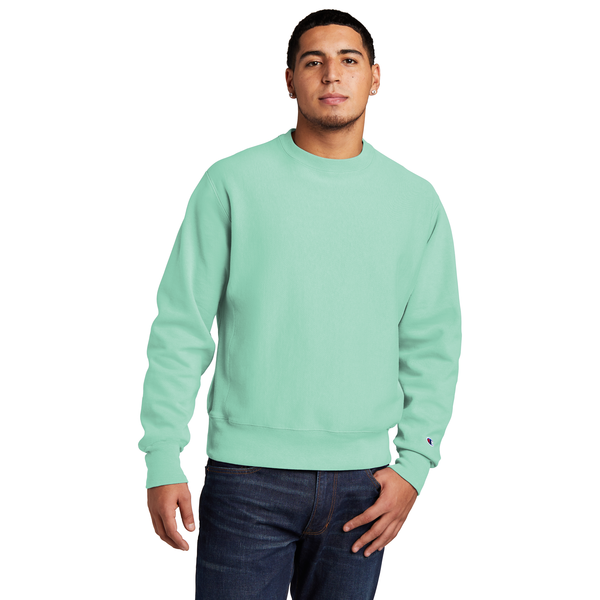 Champion® Reverse Weave® Cotton/Poly Fleece Garment-Dyed Men's Crewneck Sweatshirt